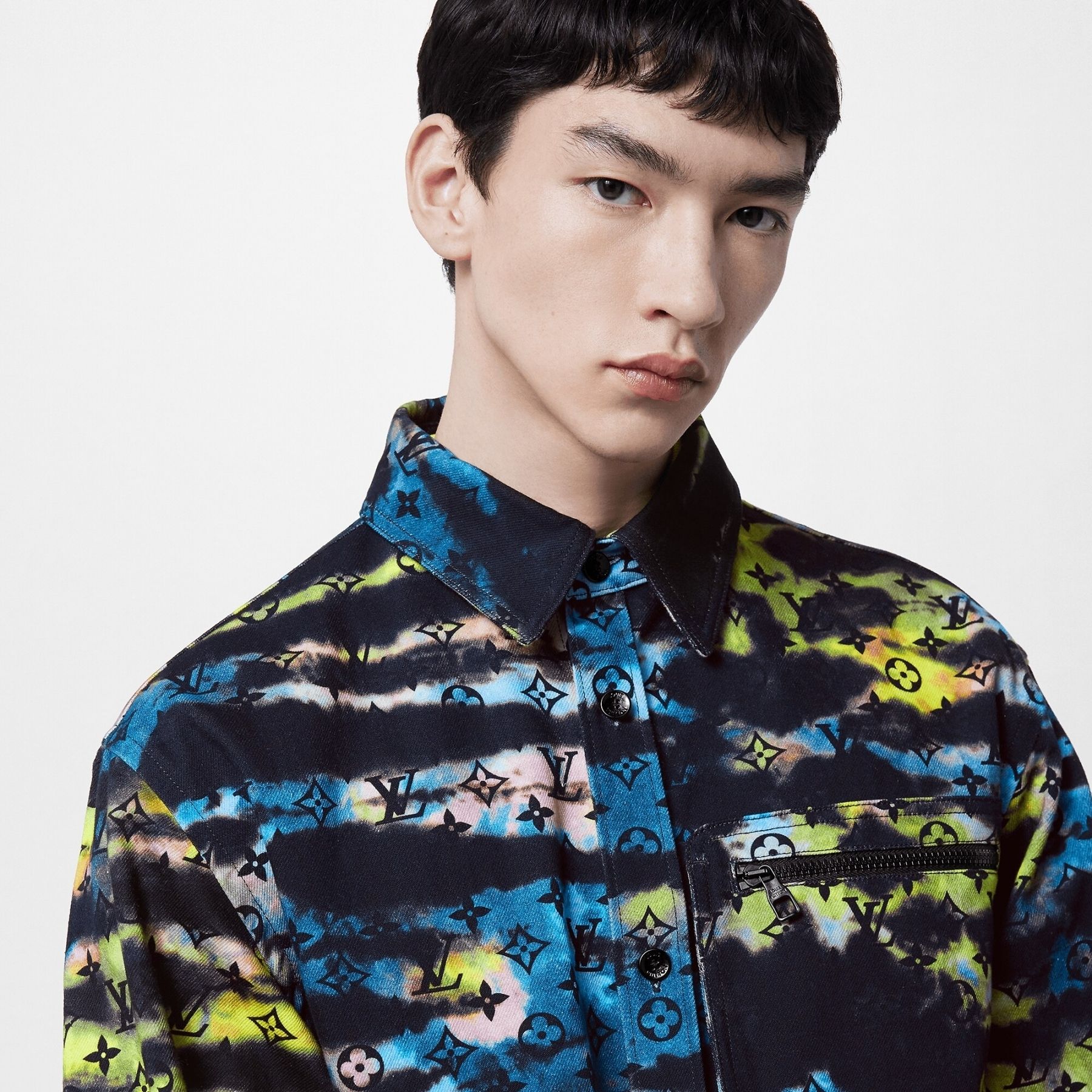 LOUIS VUITTON モノグラムタイダイアップサイクルデニムブルゾン