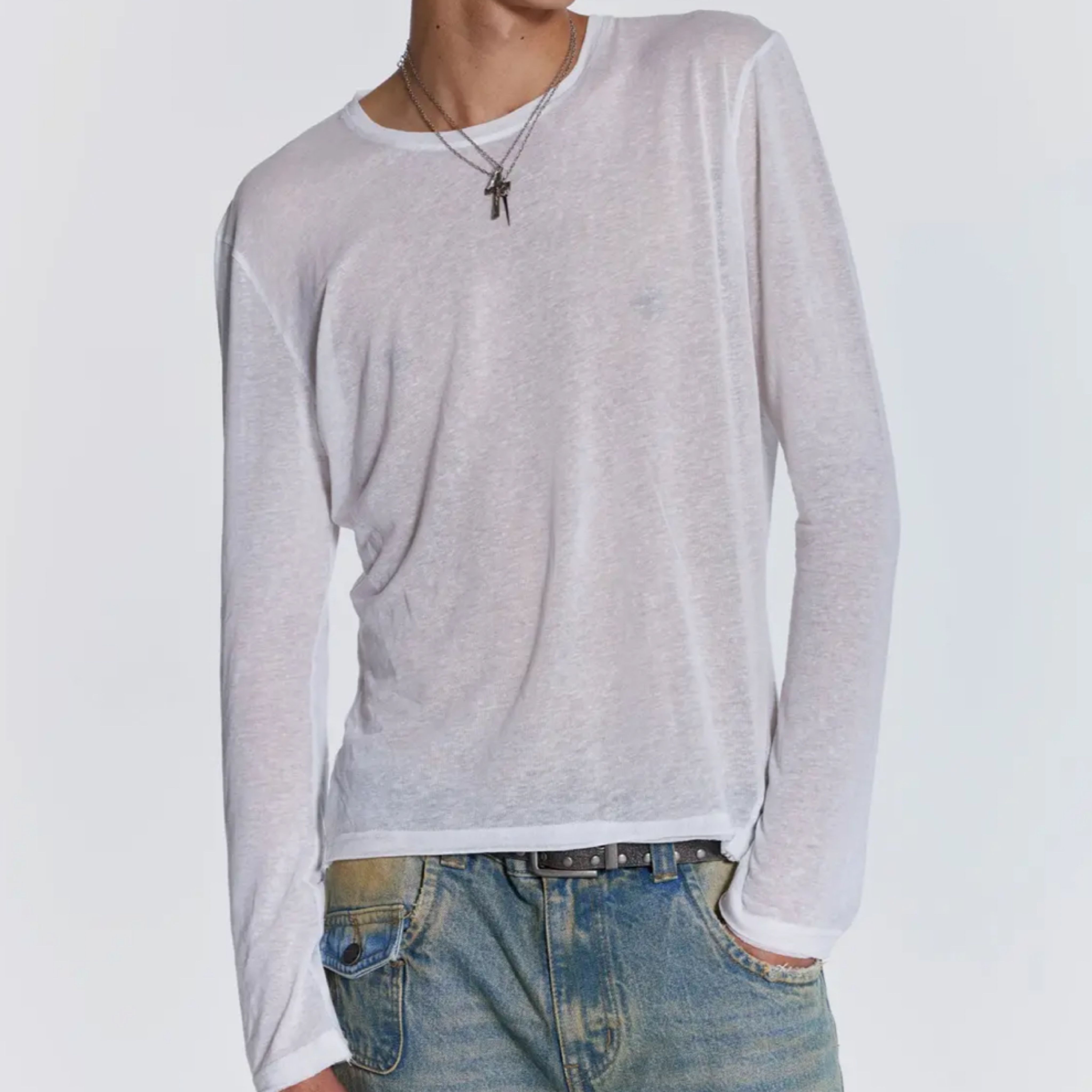【JADED LONDON】Haze Long Sleeve Top 長袖Tシャツ Shop White Mist Long Sleeve | Jaded London | Clothing