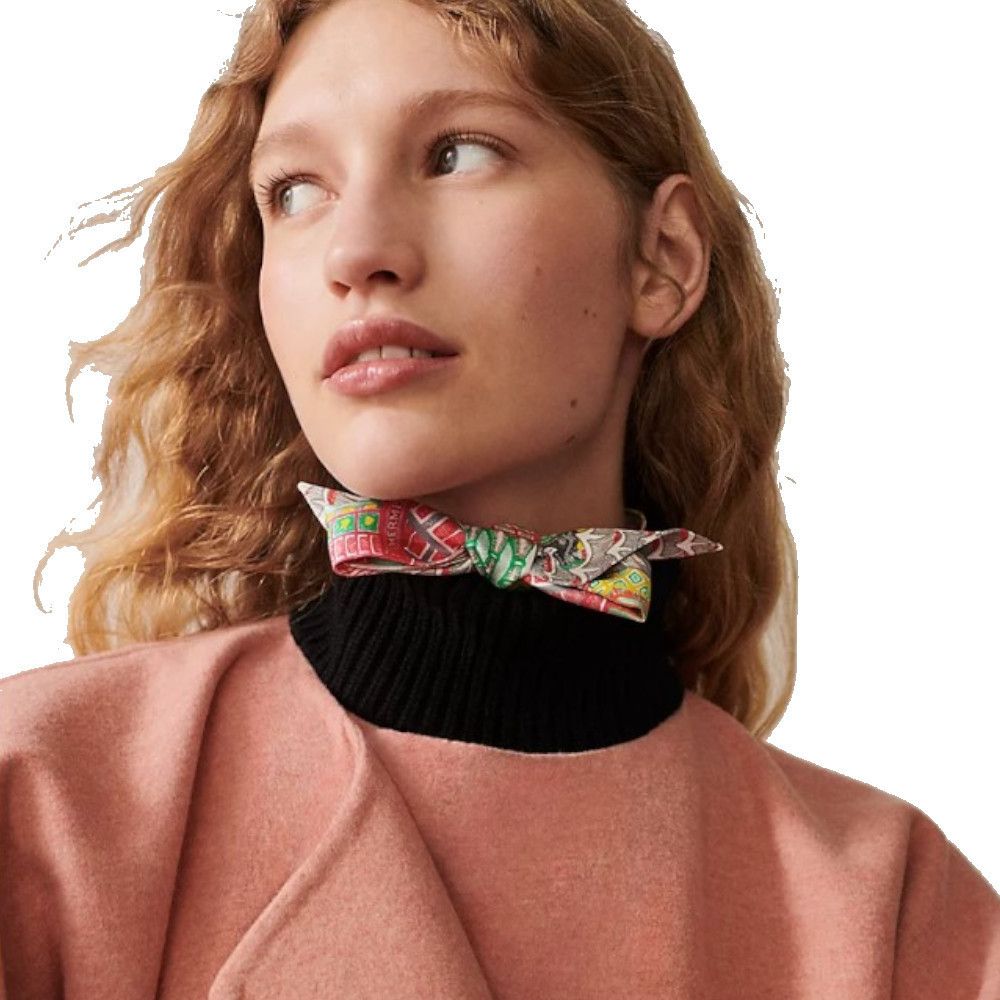 HERMES 最新作 人気スカーフ ツイリー シルク Super Silk Quest シルク 100%【HERMES】Super Silk クエスト ツイリー (HERMES