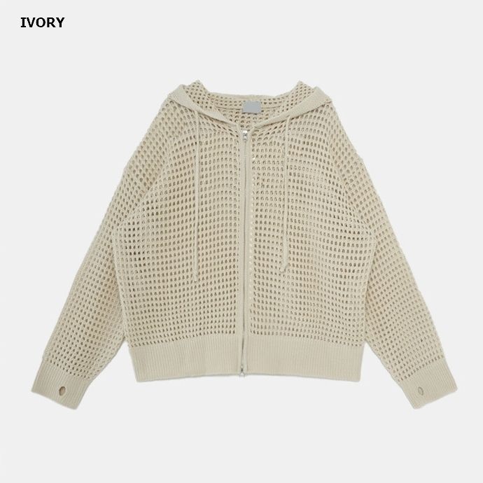 【KIXI】★(UNISEX) Mesh Finger Warmer Hood Zip-up KIXI】☆(UNISEX) Mesh Finger Warmer Hood Zip-up (KIXI