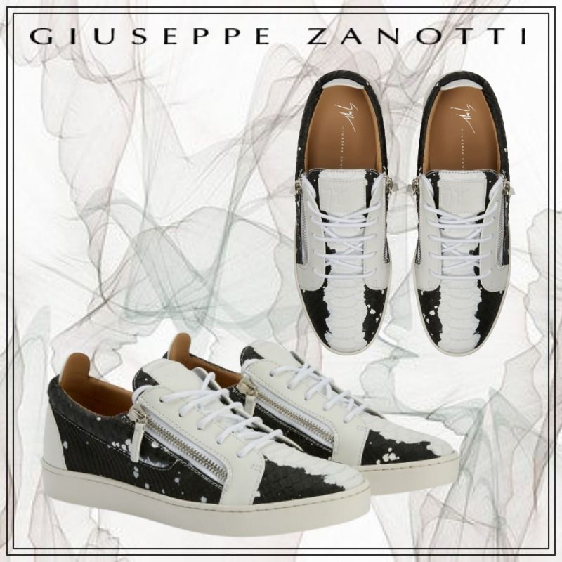 GIUSEPPE ZANOTTI】FRANKIE スネークデザイン スニーカー (GIUSEPPE