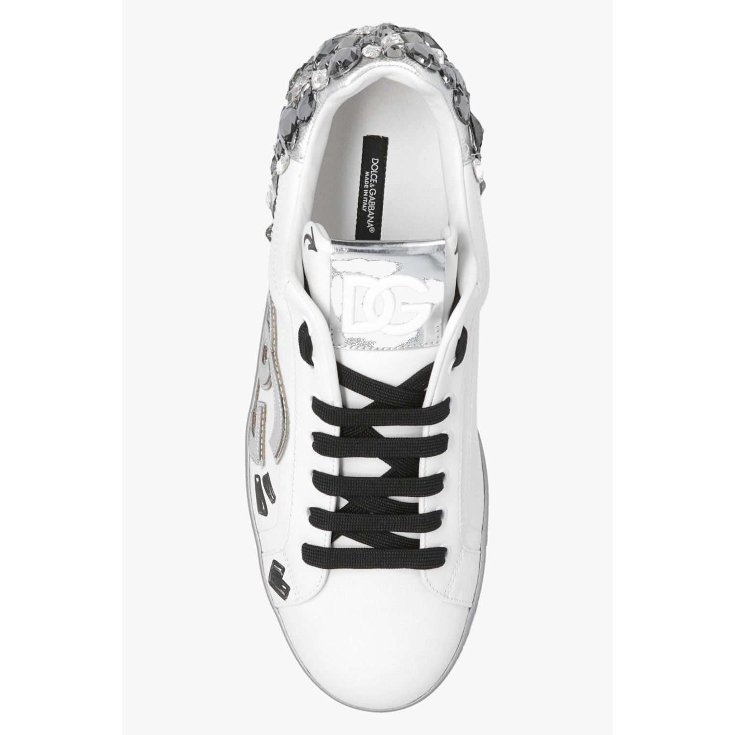 Dolce & Gabbana ポルトフィーノ ビジュー DGロゴ スニーカー Dolce & Gabbana ポルトフィーノ ビジュー DGロゴ スニーカー
