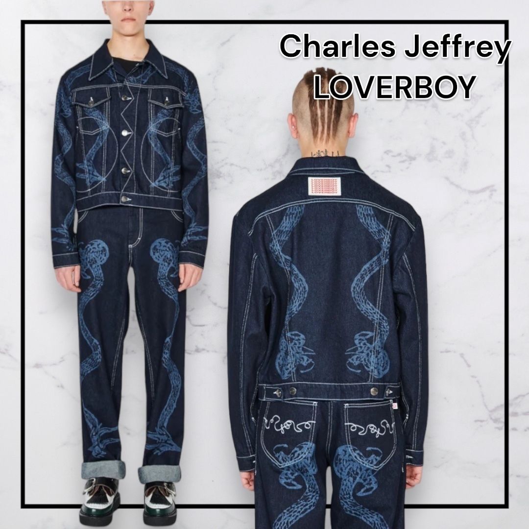 Charles Jeffrey LOVERBOY】 ART DENIM JACKET (Charles Jeffrey