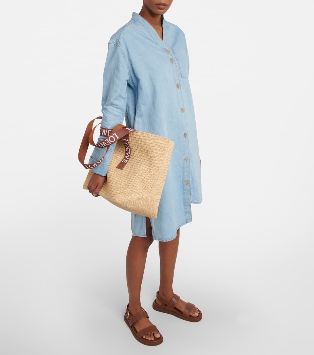 【LOEWE】ロエベ フォールドショッパー ラフィアトートバック フォールド ショッパー（ラフィア） ベージュ - LOEWE