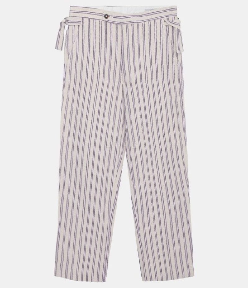 BODE｜CHINO PANTS (PURPLE TICKING STRIPE TROUSER (MR23PA (BODE