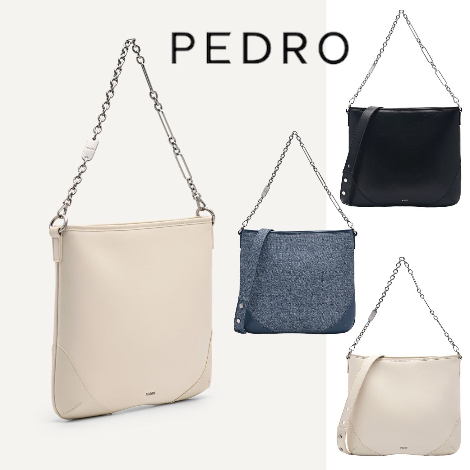 PEDRO★ペドロ atte Hobo Bag ホーボトートバック日本未入荷PO87 ☆PEDRO☆Chain Handle Hobo Bag ホーボーバック/送料込 (Pedro