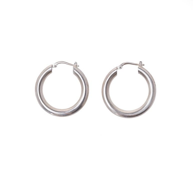 関税送料込★Jil Sander シルバー スモール フープピアス ☆関税込☆Jil Sander☆ジルサンダー フープ ピアス シルバー