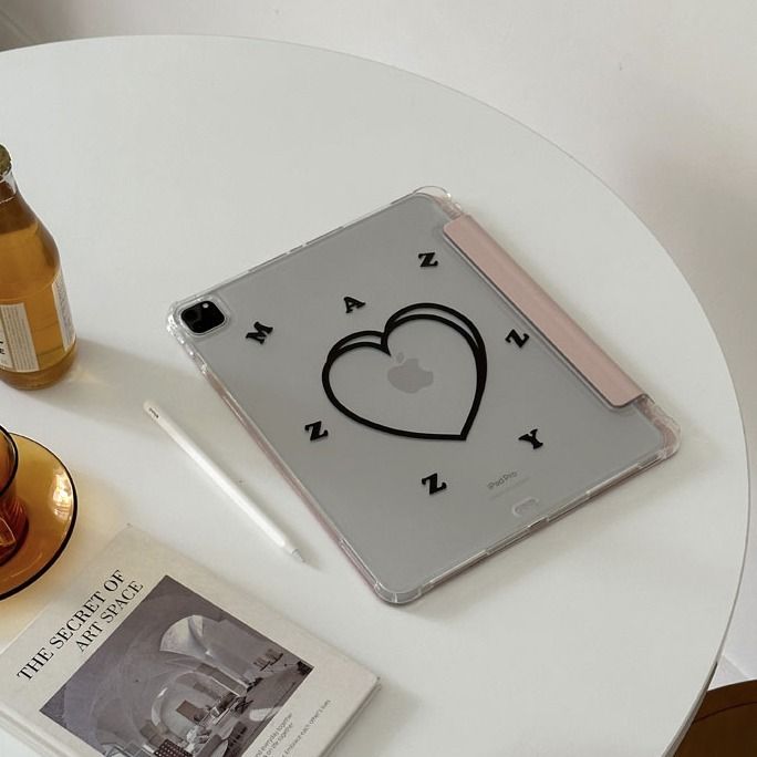 【masmarulez】韓国人気★Heart iPad/Notebook Pouch 韓国【MAZZZZY】signature heart (Sandpink) iPad プロテクター