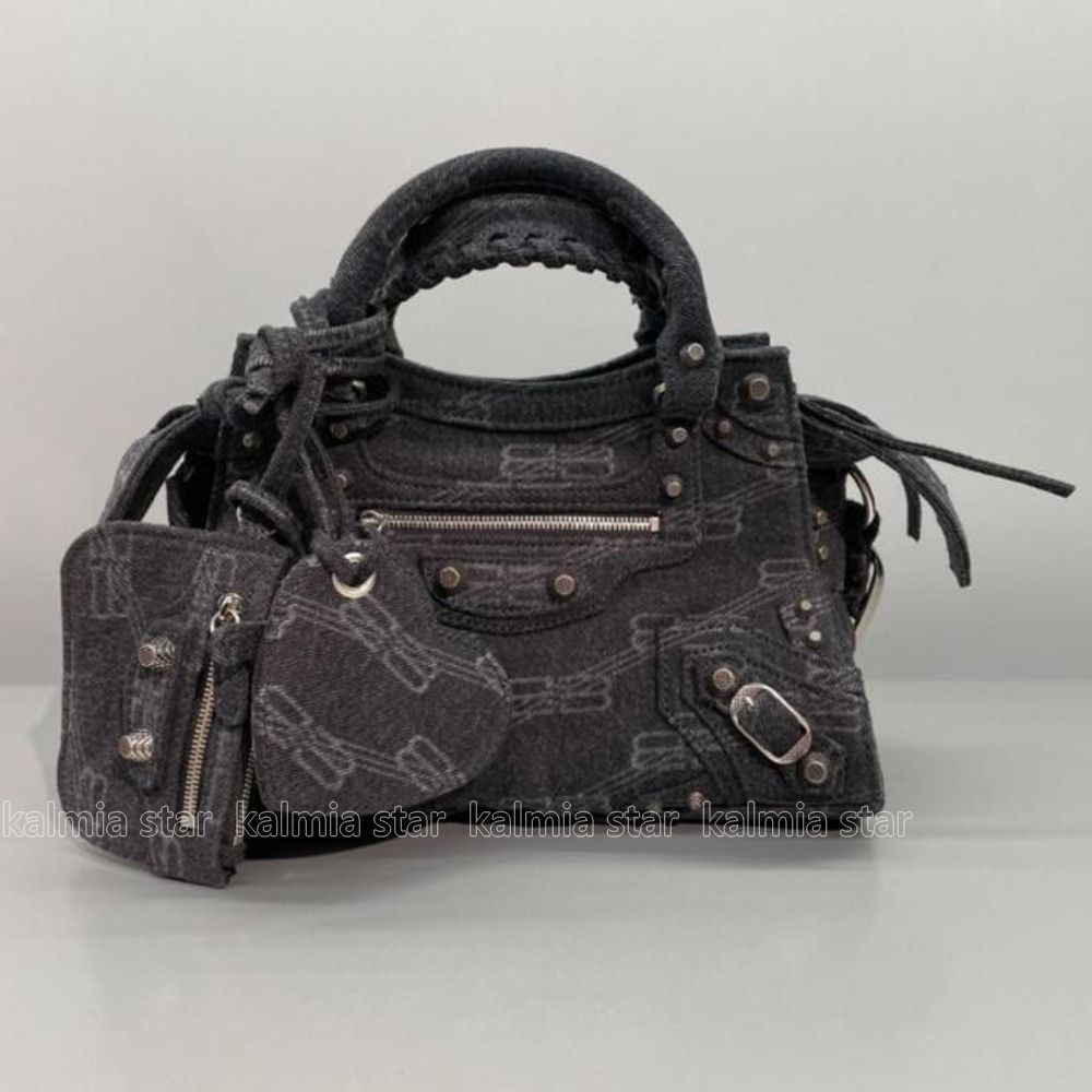 送料込 BALENCIAGA NEO CAGOLE XS バッグ BB MONOGRAM デニム