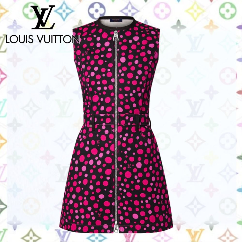 ルイヴィトン草間弥生LV × YK ドットジップアップミニドレス (Louis