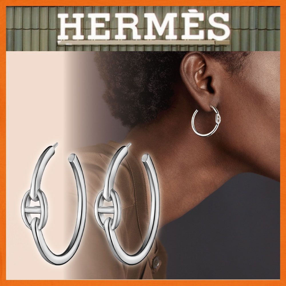 入手困難!!】HERMESシェーヌダンクル フープピアス PM (HERMES