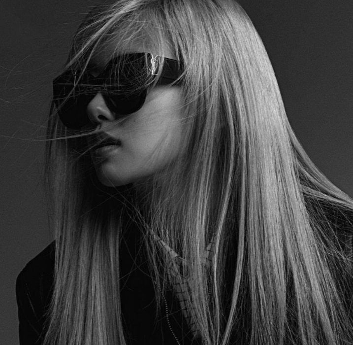 SAINT LAURENT☆ロゼ着用SLM95 F 001 Black (Grey) (Saint