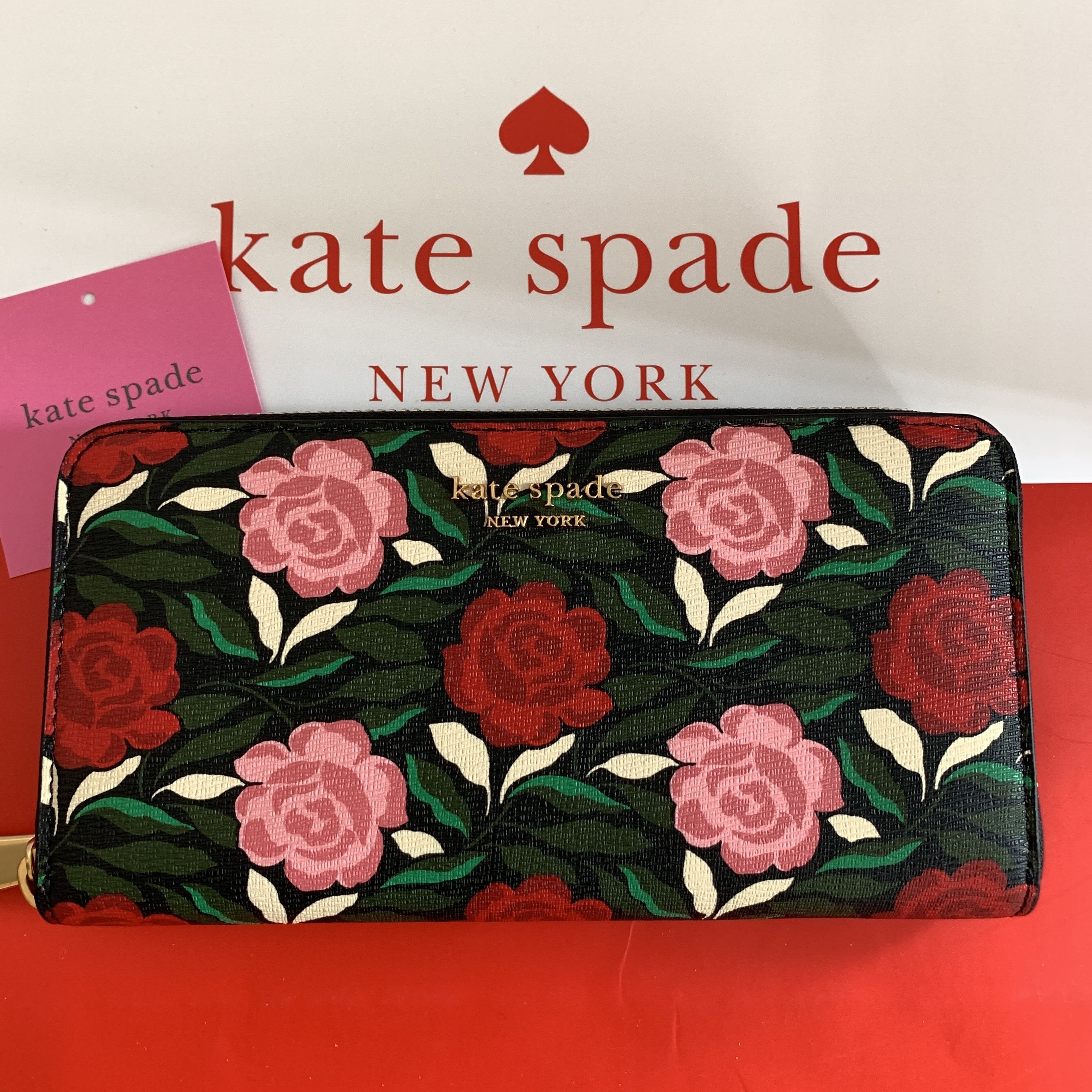 Kate Spade ローズシルクドレス ゴールドメタリック バラ柄