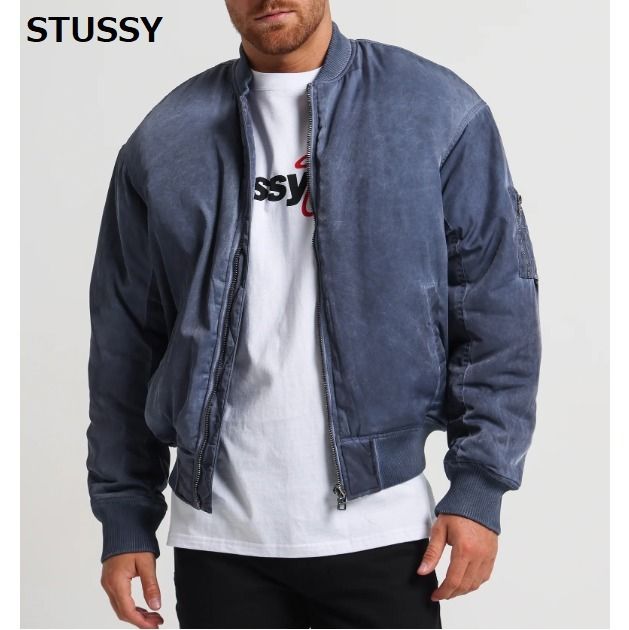 STUSSY】Dyed Nylon Bomber Jacket ボンバージャケット (STUSSY/MA-1