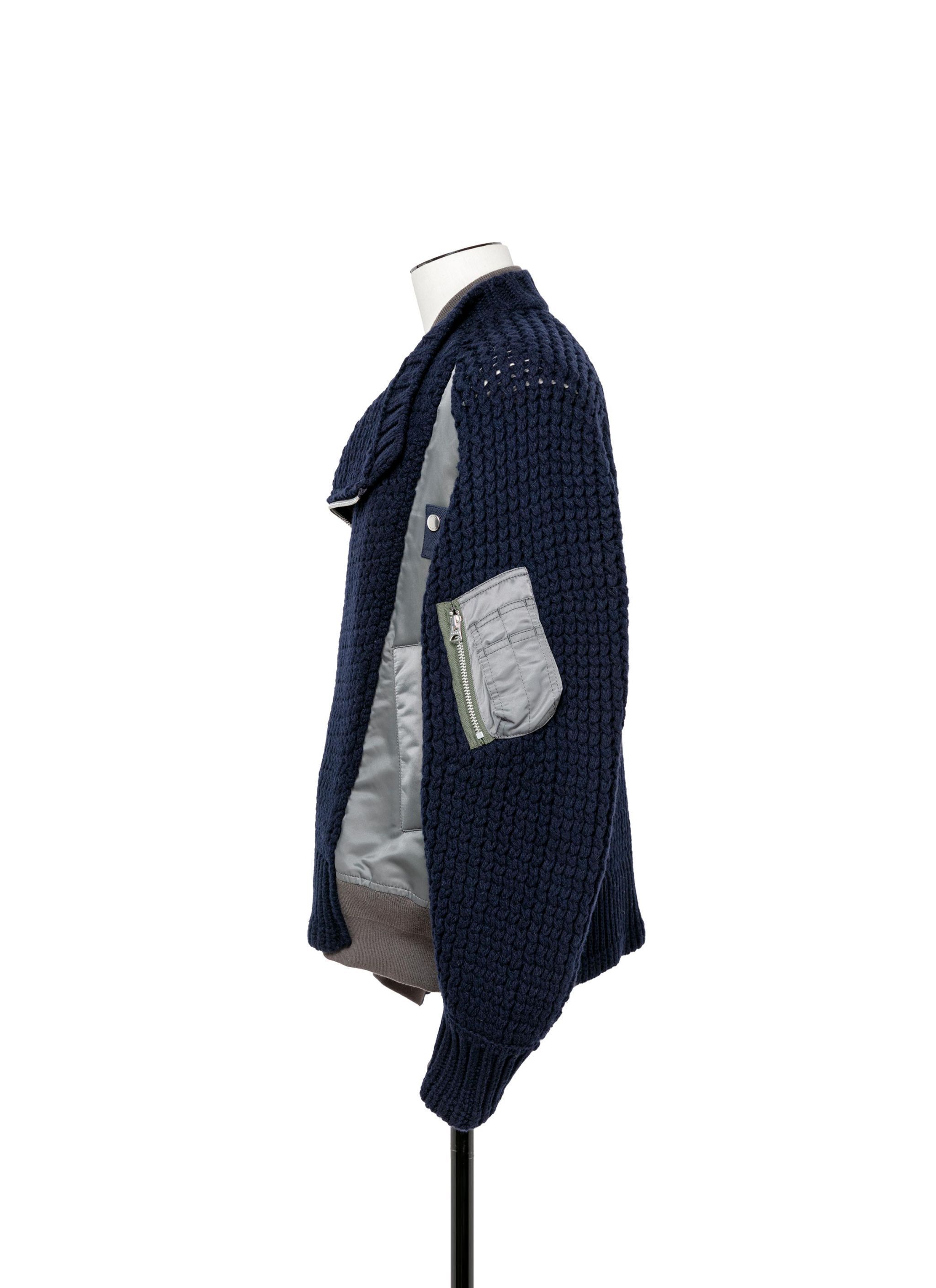 sacai 国内買付 Nylon Twill Mix Knit Blouson (sacai/ブルゾン