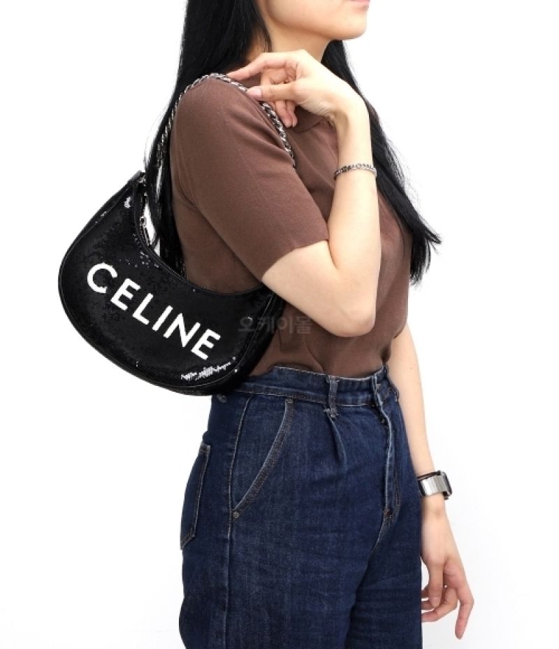 CELINE｜SHOULDER BAGS (MEDIUM AVA CHAIN IN SEQUINS WITH