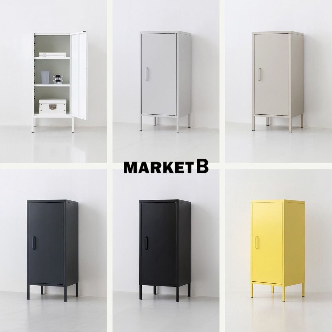 韓国 MARKETB) MKB 3段引出し 収納スチールキャビネット 1200