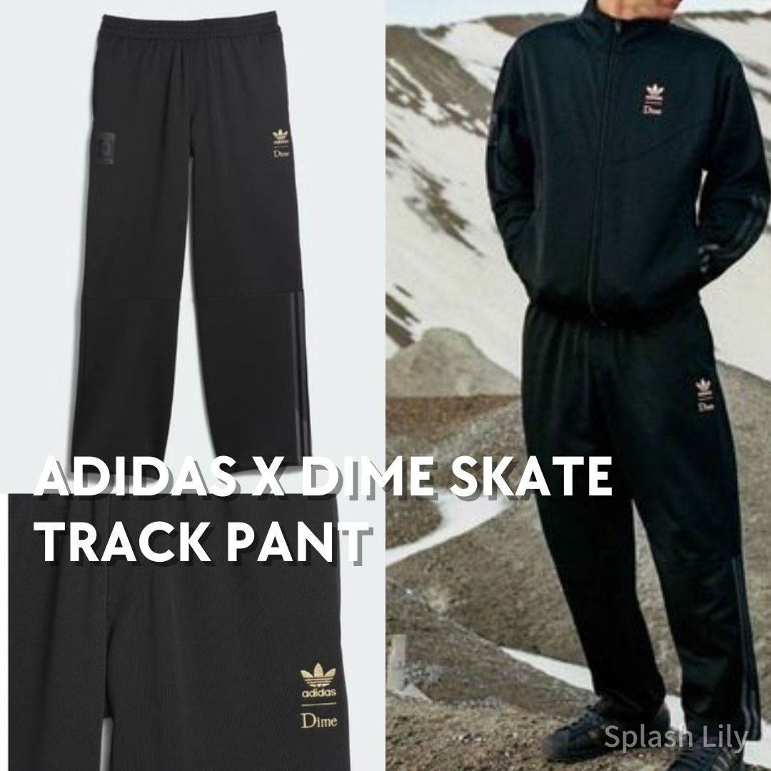 大人気コラボ!adidas X Dime*SKATE TRACK PANT ジャージ 黒 (Dime