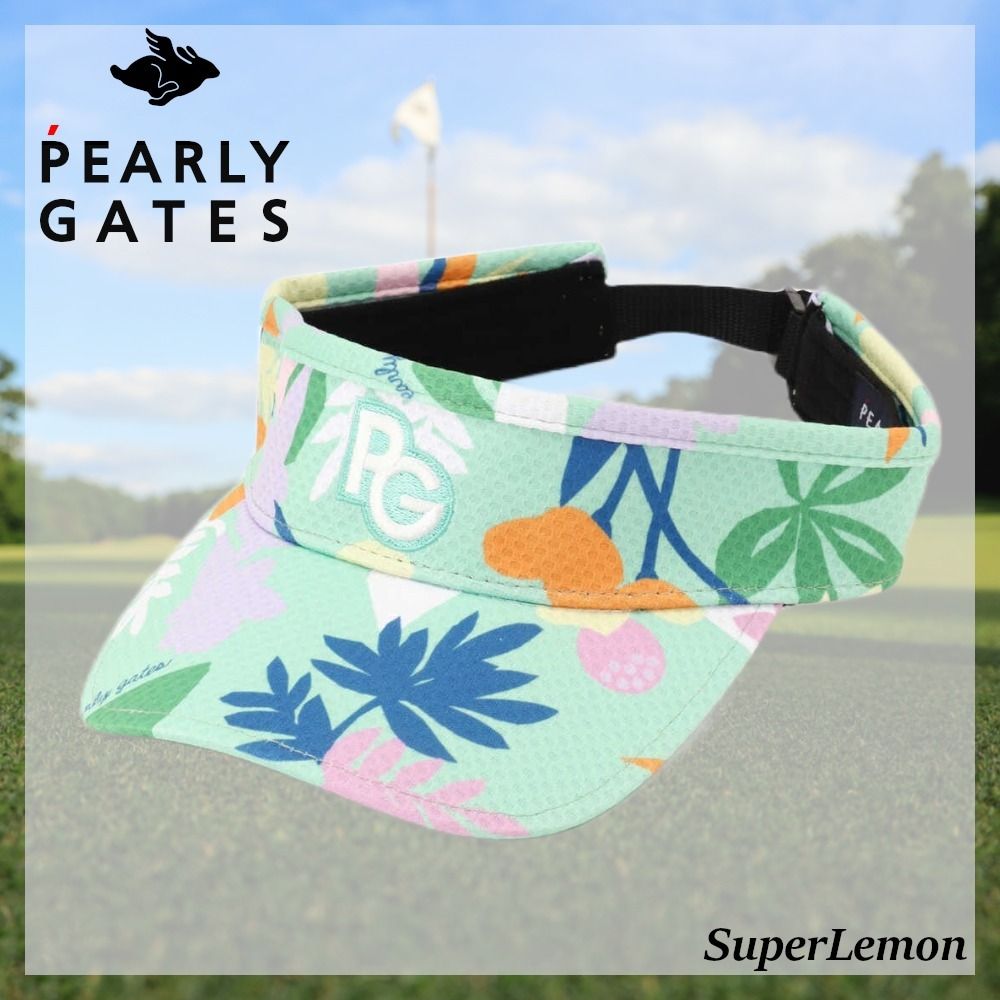 PEARLY GATES】バイザー <ボタニカル柄> 要在庫確認 (PEARLY GATES