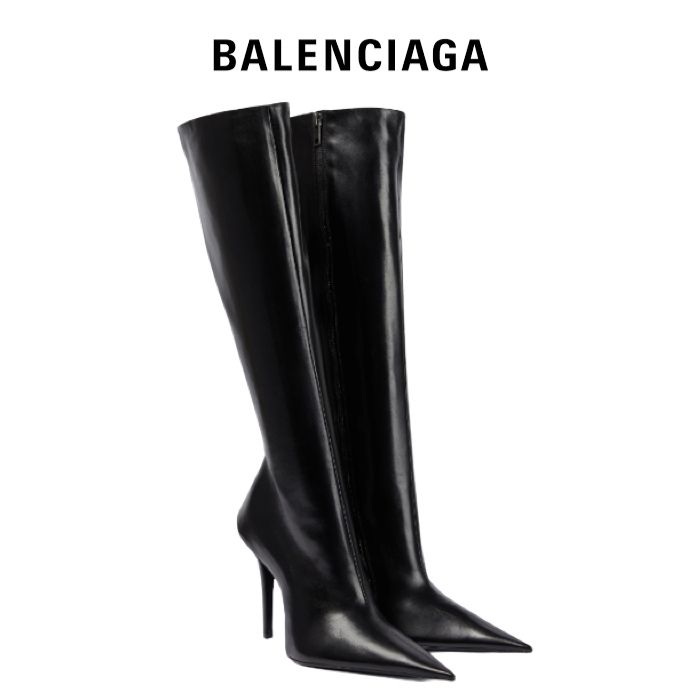 BALENCIAGA*レザー製 ニーハイブーツ ウィッチ110 ブラック