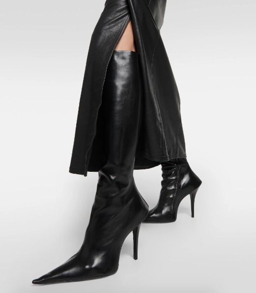 BALENCIAGA*レザー製 ニーハイブーツ ウィッチ110 ブラック