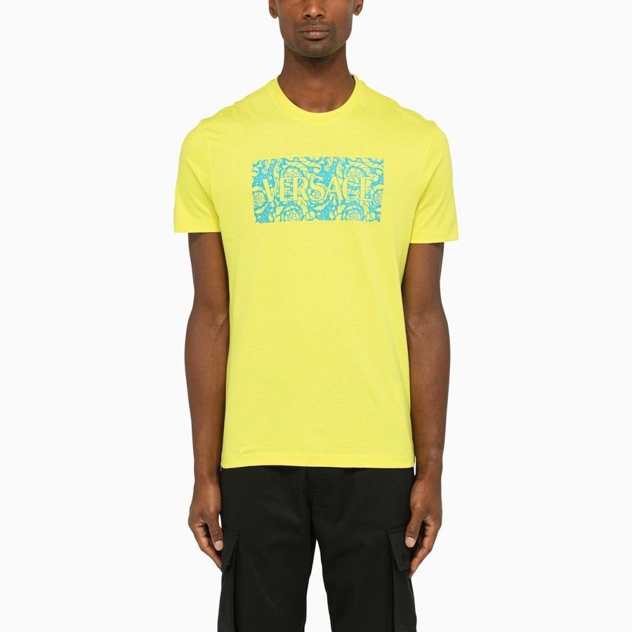 VERSACE バロッコ Tシャツ イエロー SALE)【ヴェルサーチ】フロック バロッコ シルエット イエロー