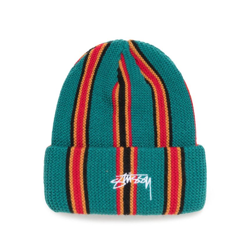 ★送料・関税込★STUSSY★STOCK VERTICAL STRIPE CUFF BEANI.E★ ☆STUSSY☆ STOCK VERTICAL STRIPE CUFF BEANIE-3色 (STUSSY