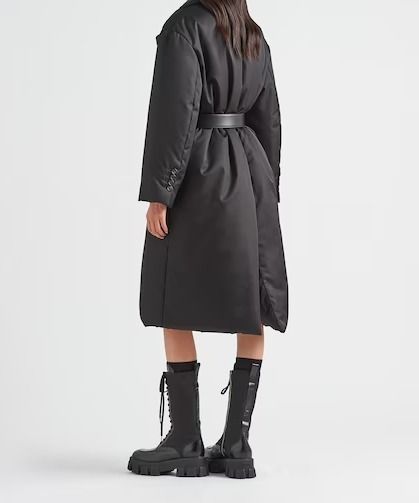 PRADA】プラダ Re-Nylon ウエストベルト付き ダウンコート