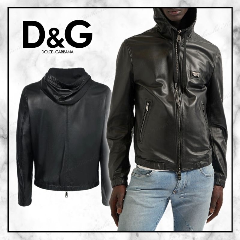 DOLCE&GABBANA - DOLCE&GABBANA ロゴプレート付き ジップアップ