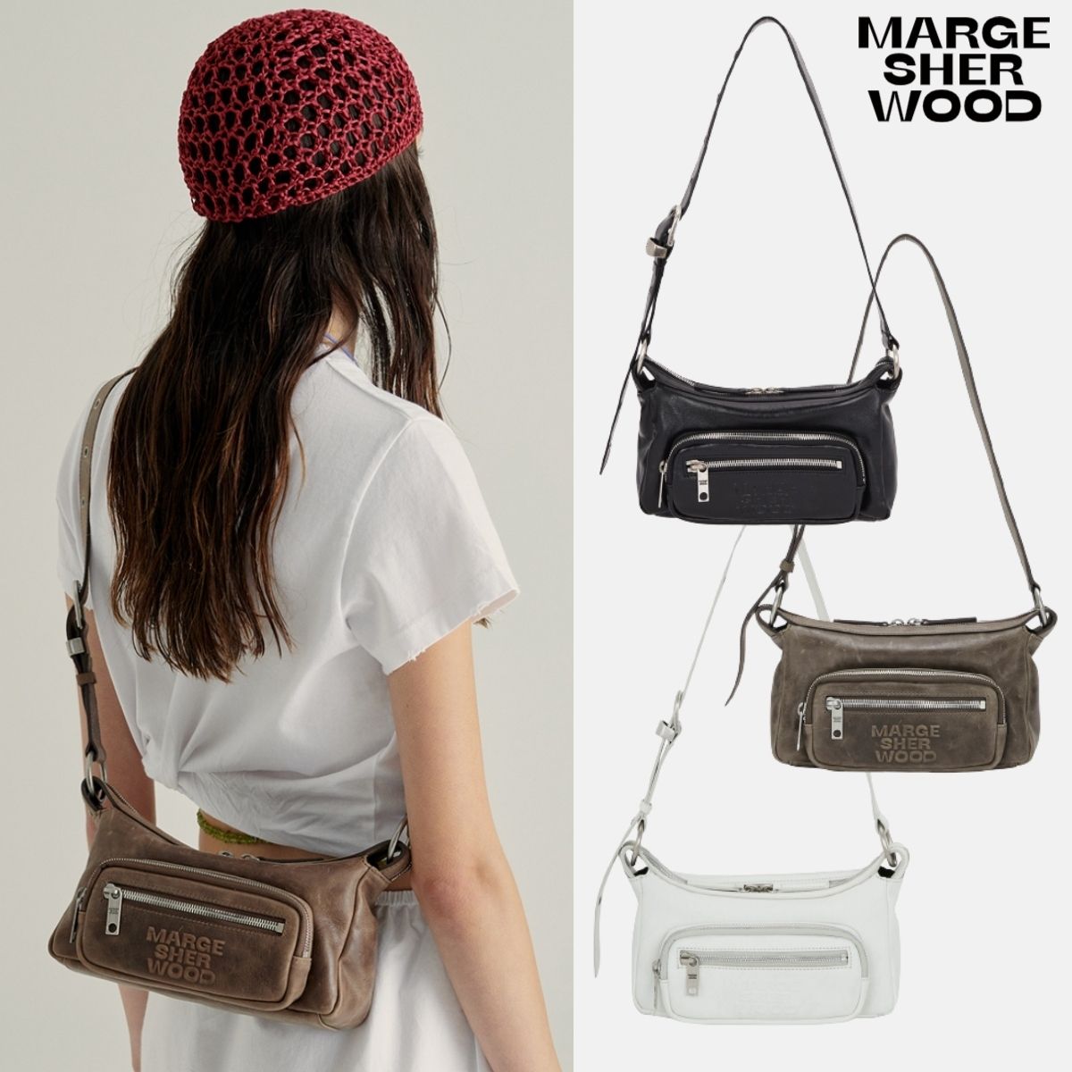 MARGESHERWOOD OUTPOCKET HOBO MINI - ショルダーバッグ