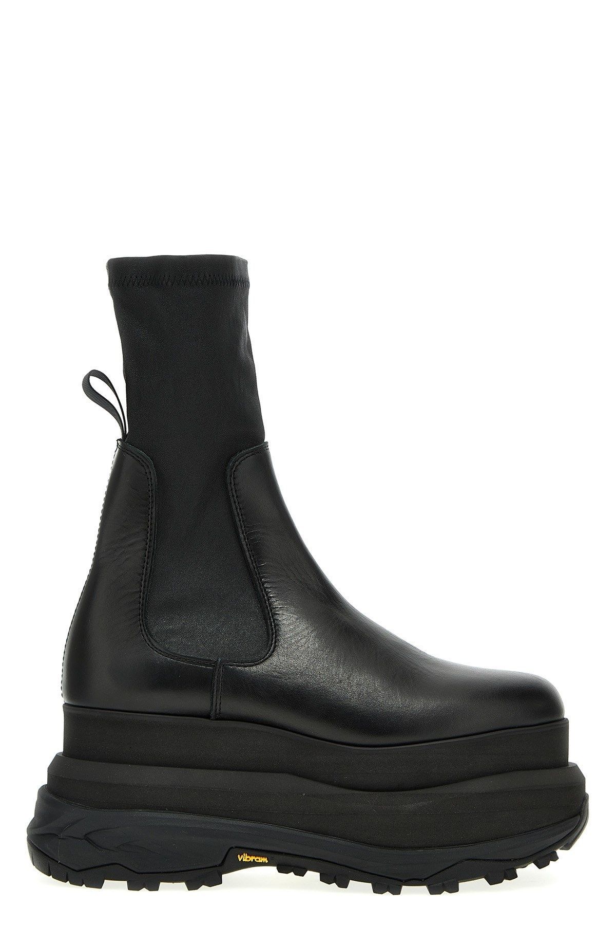 sacai☆サカイ ワンピースに◎ストレッチショートブーツブラック