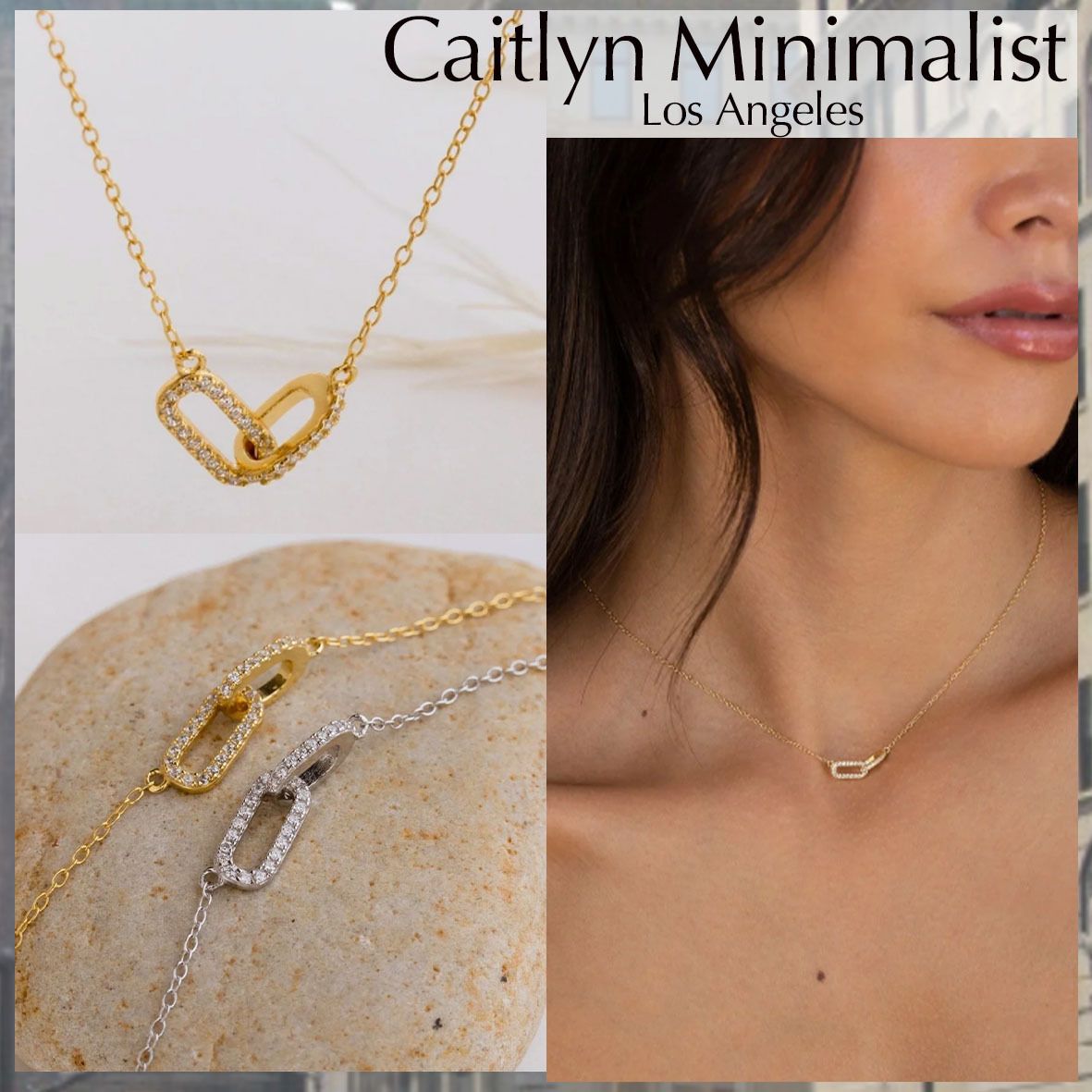 送料無料!★Caitlyn Minimalist スネークチェーンネックレス ☆Caitlyn Minimalist☆スネーク チェーン ネックレス【2color