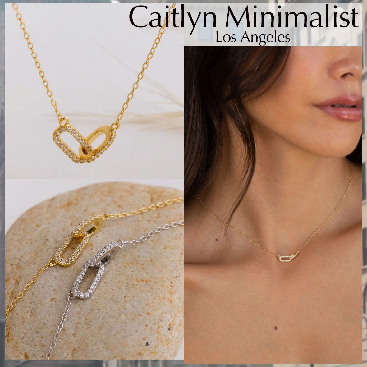 【日本未上陸】Caitlyn Minimalist シルバーネックレス