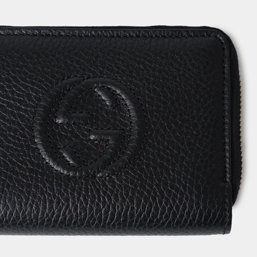国内即発【GUCCI】SOHO タッセル付きラウンドジップミニ財布 黒 GUCCI】SOHO タッセル付きラウンドジップミニ財布 黒 国内即発