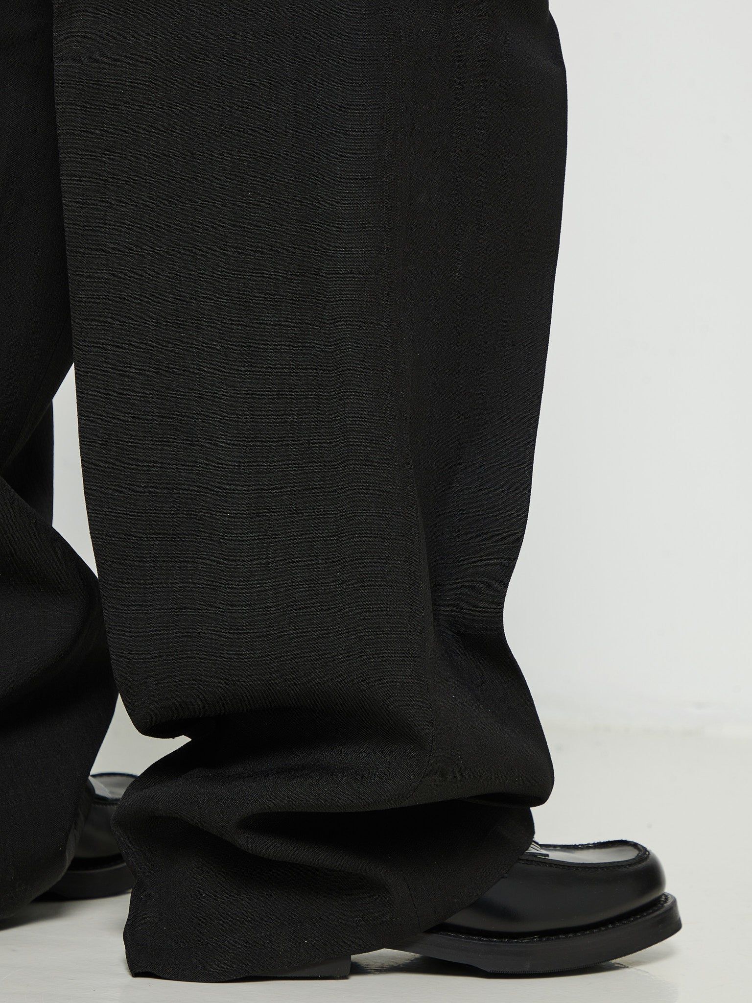 JIL SANDER】シルクブレンド ベルト付き ワイドパンツ Black