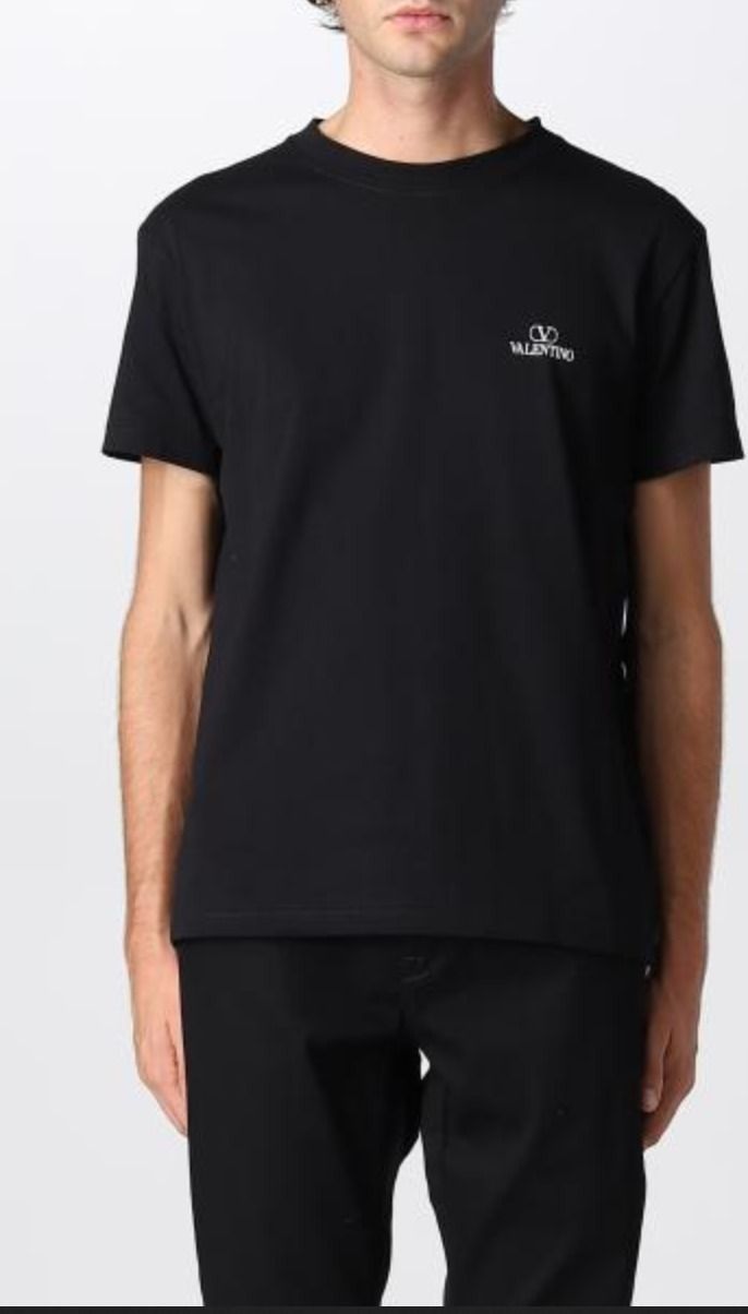 VALENTINO】Vロゴ プリント コットンTシャツ (VALENTINO/Tシャツ