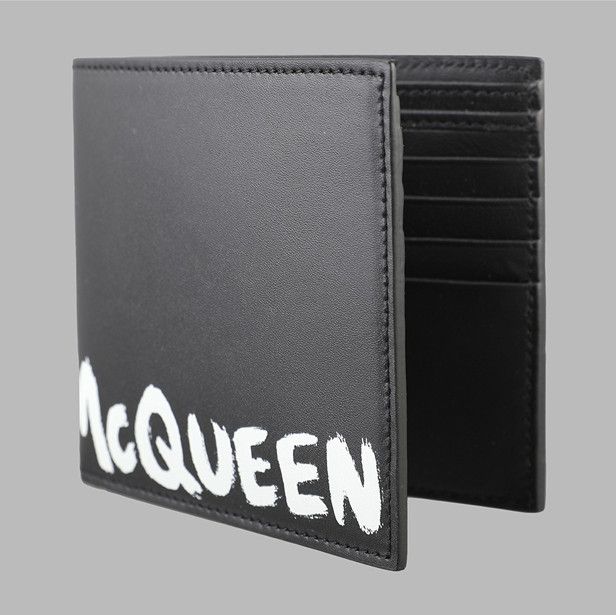 【Alexander mcqueen】ロゴ二つ折り財布★602137 1NT6B 1070 Alexander mcqueen】ロゴ二つ折り財布☆602137 1NT6B 1070