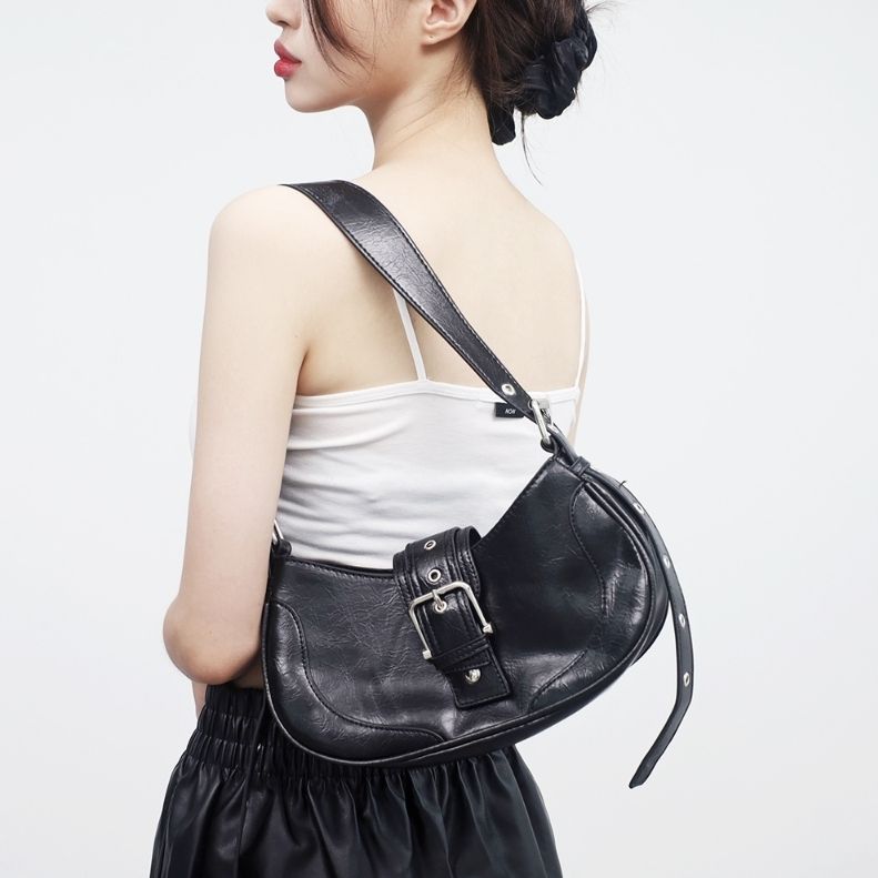 【NONCODE】Frankie Leather Grommet Belt Shoulder Bag NONCODE(ノンコード) - ランキーレザーグロメットベルト