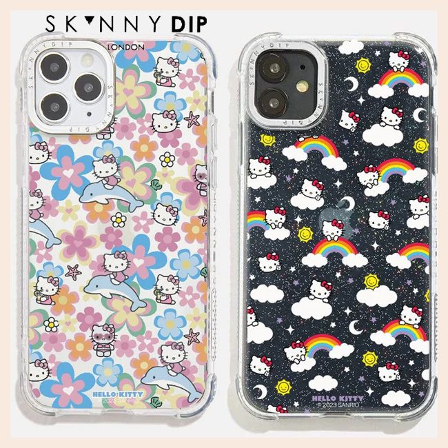 SKINNYDIP】iphoneケース レインボー フラワーハローキティ