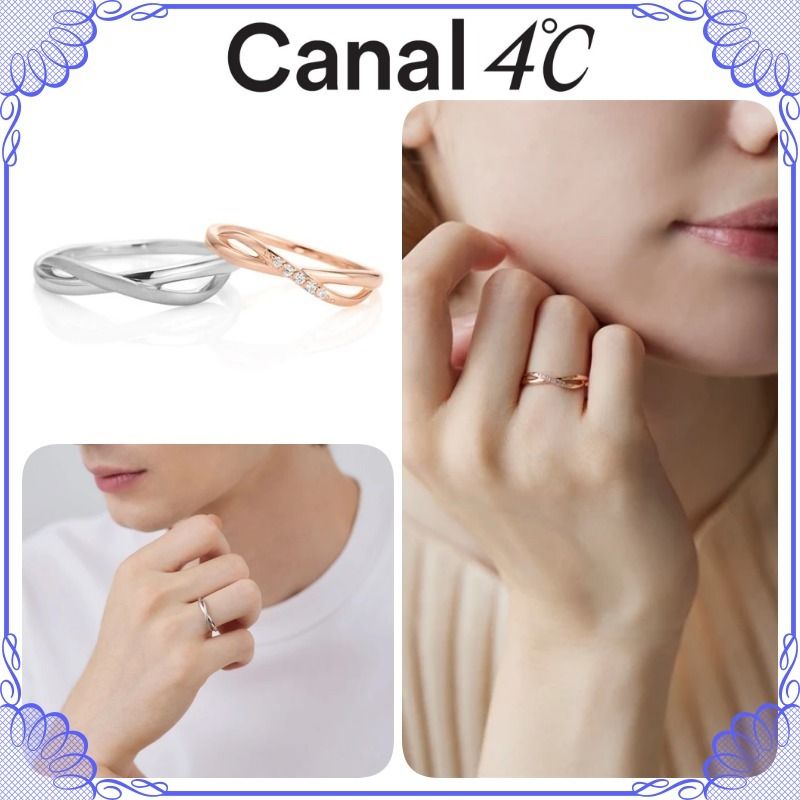 人気 11号 Canal 4℃ ゴールドリング ウェーブ リング 4℃ 指輪