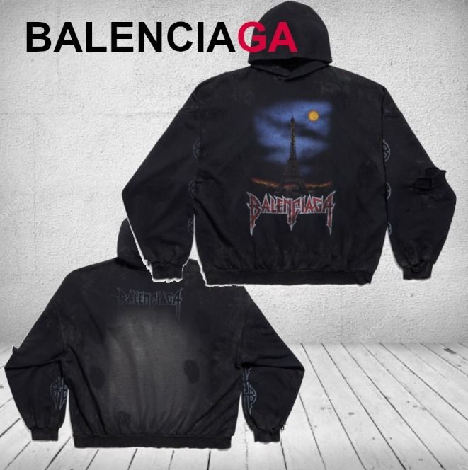 BALENCIAGA】PARIS MOON ノーポケット HOODIE オーバーサイズ ...