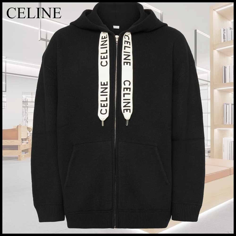 セリーヌ カシミアウール パーカー / デニムやジャケットに! (CELINE
