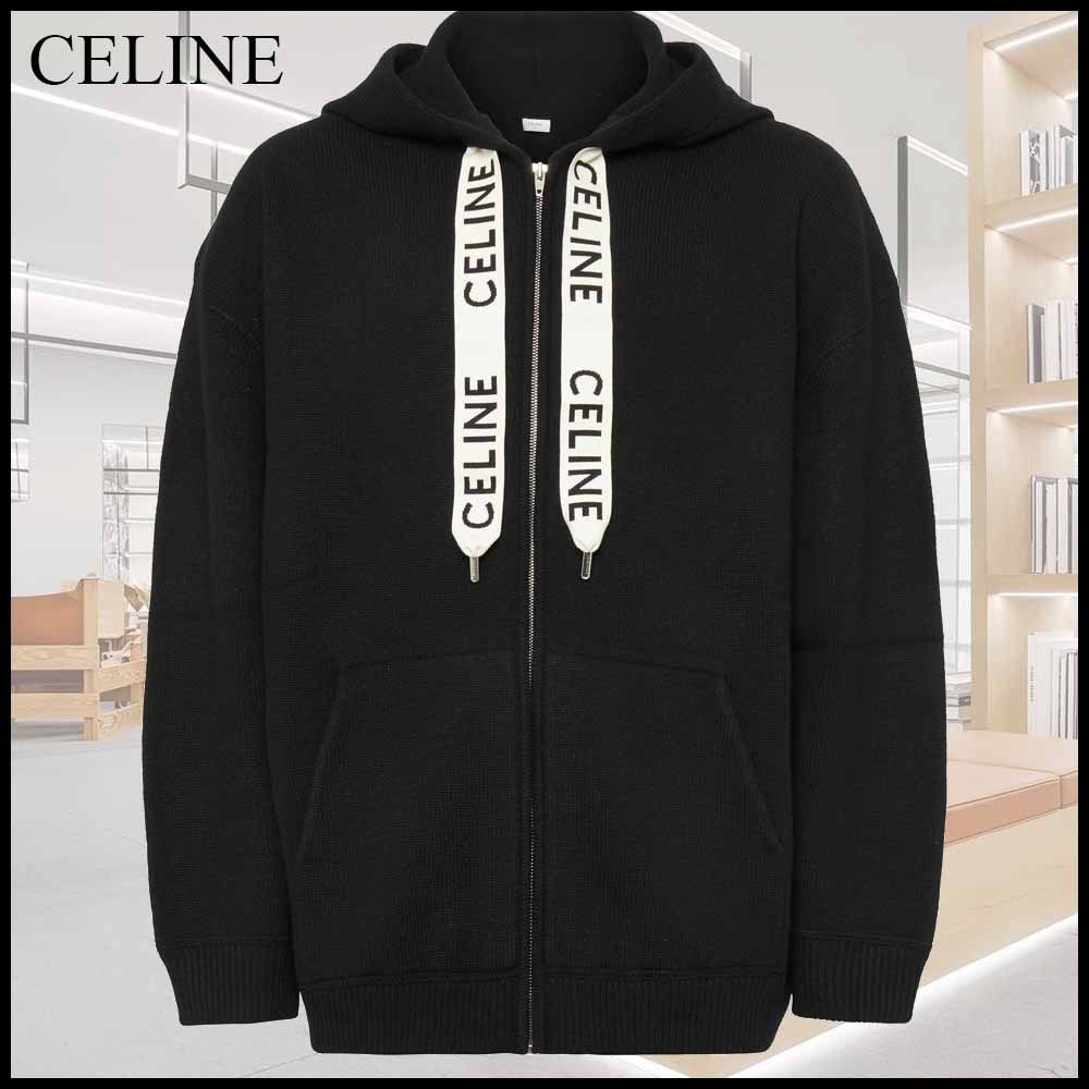 CELINE セリーヌ 本物 ルーズスウェットシャツ パーカー M