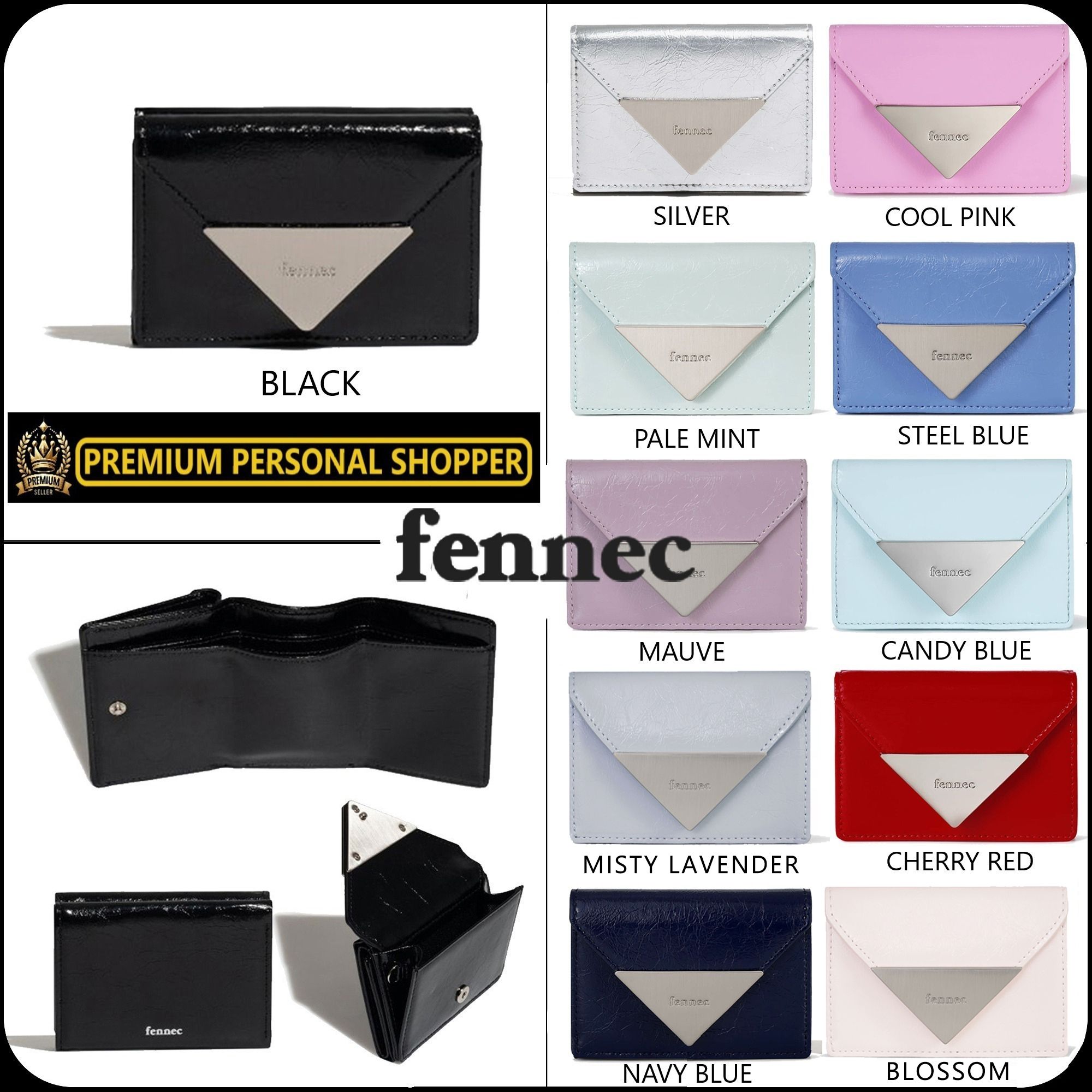 FENNEC]☆CRINKLE TRIANGLE TRIPLE WALLET (Fennec/折りたたみ