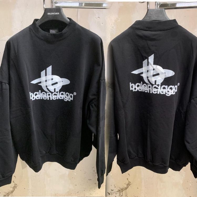 送料込】BALENCIAGA☆LAYERED SPORTS ROUND スウェット (BALENCIAGA