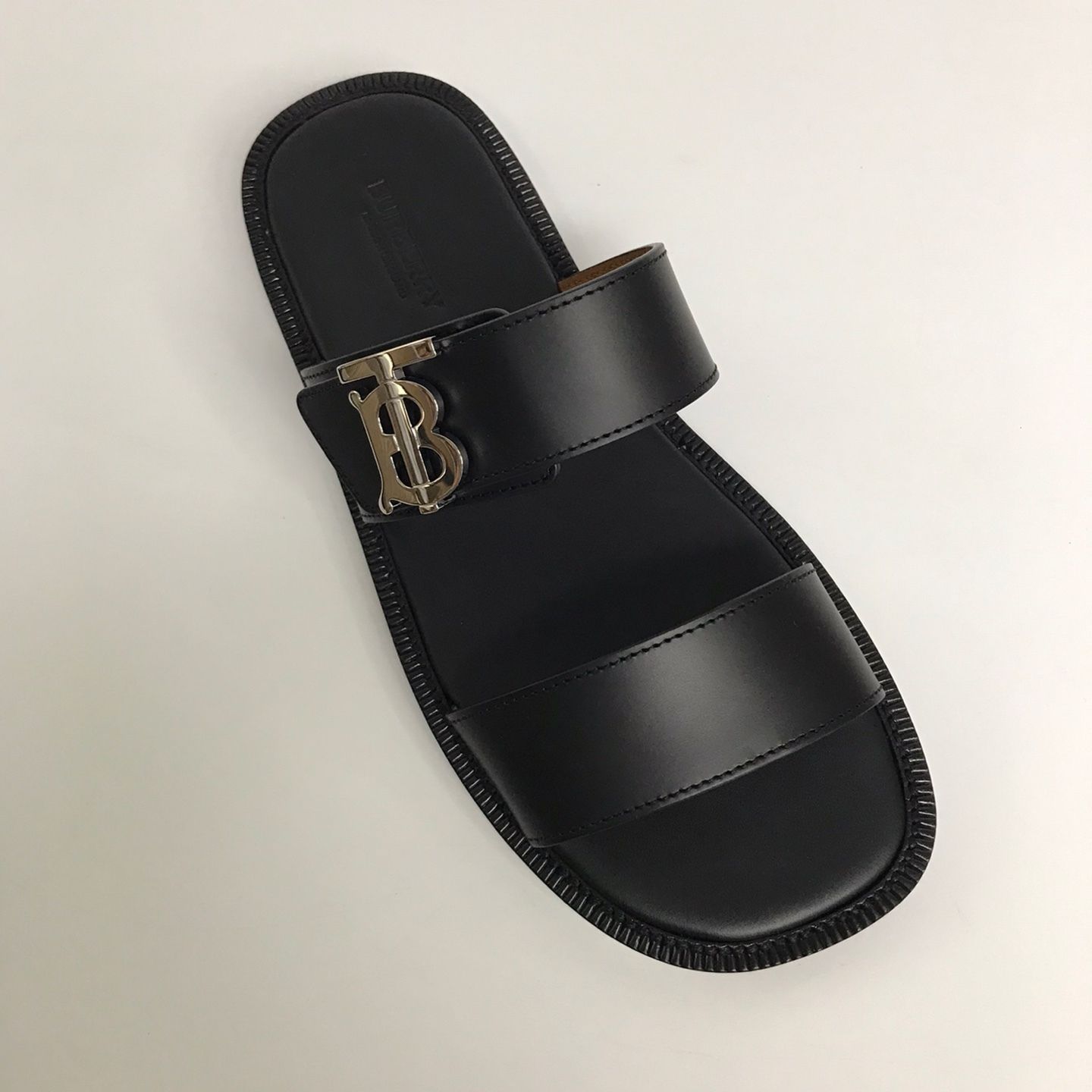 Burberry☆関税込み TBロゴ モノグラムモチーフ レザーサンダル