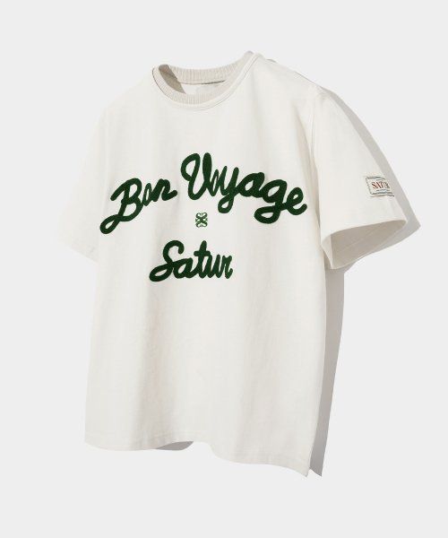 Tシャツ・カットソー SATUR (W) Satur Logo Voyage T-Shirt 5SA014 SATUR (W) Bon Voyage Ringer T-Shirt 5FT1179 (SATUR/Tシャツ