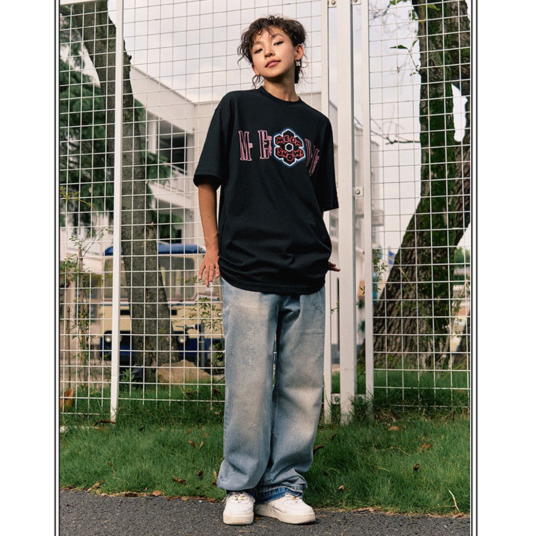 MEDM×SNOWDAY コラボ 半袖 Tシャツ カジュアル 人気 男女兼用