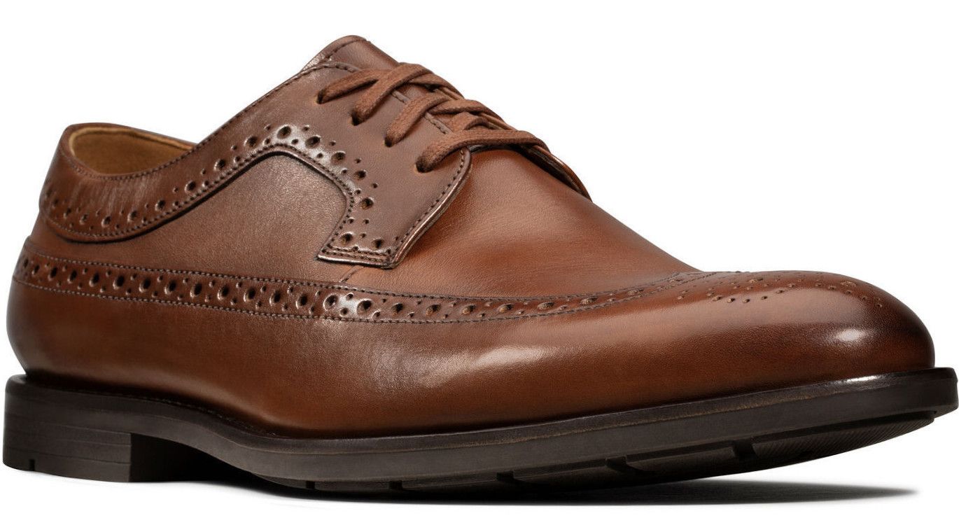 CLARKS ウイングチップ ビジネス オフィス レザー スニーカー