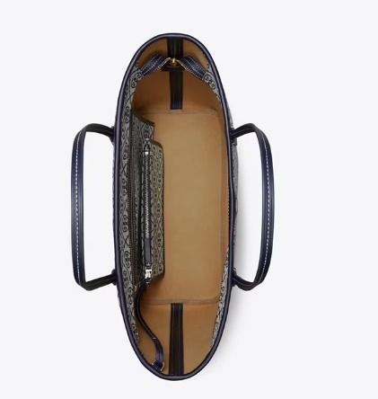 2023秋新作☆Tory Burch ☆ラージ Tモノグラム ジップトート 2023秋新作☆Tory Burch ☆ラージ Tモノグラム ジップトート